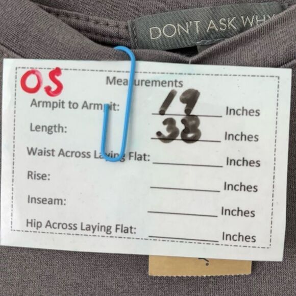 NWT Don't Ask Why Open Back Plum Shirt One Size - Picture 6 of 8